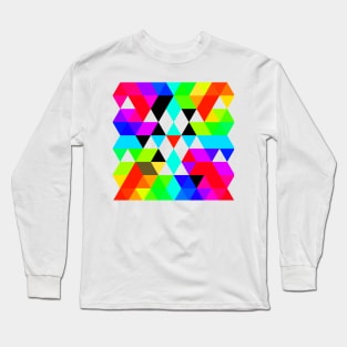 Geometric Rainbow Long Sleeve T-Shirt